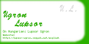 ugron lupsor business card